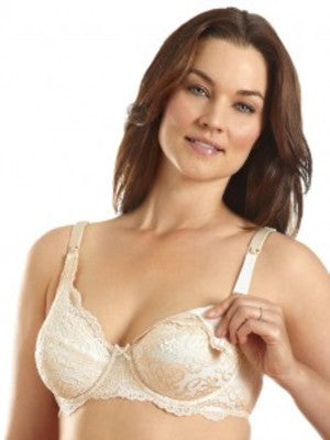 LL 408 Lace Over Cotton Underwire Nursing Bra - NOW 50% OFF