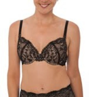 QT 352 Satin and Lace Padded Underwire Nursing Bra - NOW 50% OFF!